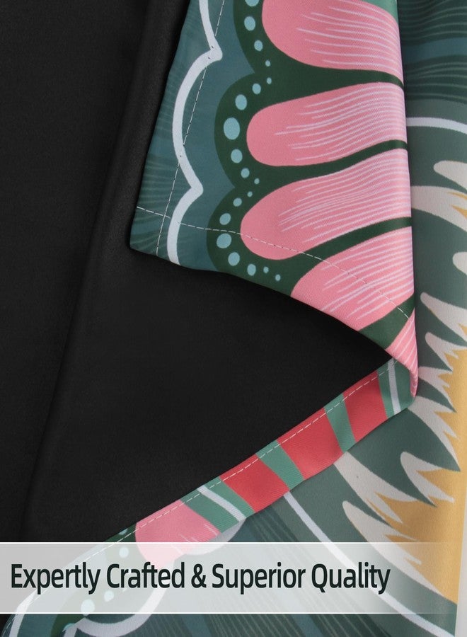 BCLBUSTE White Boho Floral 95% Blackout Curtains 84 inch Long 2 Panels for Bedroom Living Room, Vintage Farmhouse Room darkening Curtains Mid Century Botanical Print Patterned Black Out Grommet Drapes,52Wx84L - Image 4